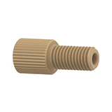 Flangeless Nut PEEK, 1/4-28 Flat-Bottom, for 1/16" OD Natural